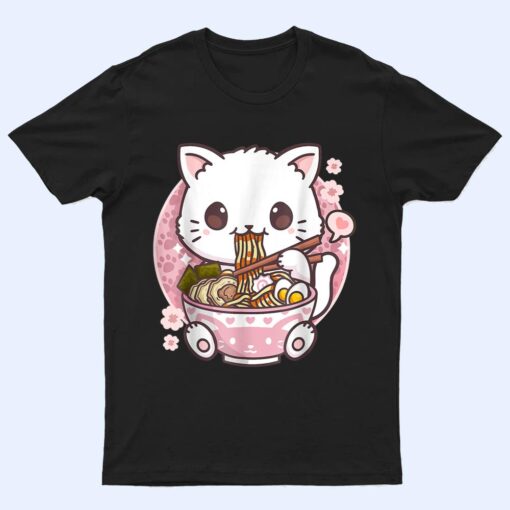 Ramen Cat Kawaii Anime Ramen Cat Cat Lovers Kawaii Neko T Shirt