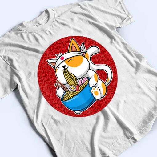 Ramen Cat Neko Anime Cat Lover Kawaii Japanese T Shirt