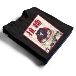 Ramen Cat Neko Anime Kawaii Cat Lover Japanese Sunset Retro T Shirt - Dream Art Europa