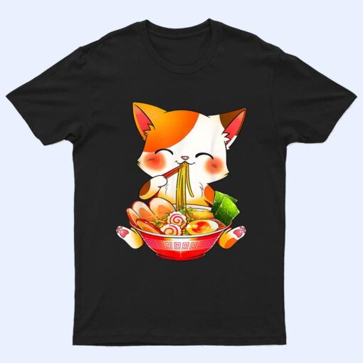 Ramen Cat Neko Anime Kawaii Japanese Merch Gifts T Shirt