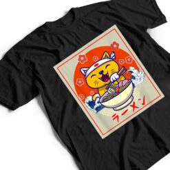 Ramen Cute Cat Kawaii Anime Japanese Food Neko Teens Girls T Shirt - Dream Art Europa