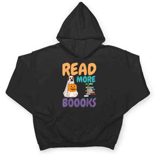 Read More Boooooks Cute Ghost Dog Funny Boo Groovy Halloween Ver 1 T Shirt