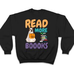 Read More Boooooks Cute Ghost Dog Funny Boo Groovy Halloween Ver 1 T Shirt - Dream Art Europa