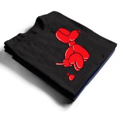 Red Balloon Dog Pooping T Shirt - Dream Art Europa