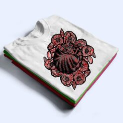 Red Poppy Gardener Cat Flower Kitty Cats Art T Shirt - Dream Art Europa