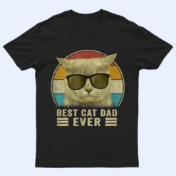 Retro 80s 90s Cat Lovers Funny Best Cat Dad Ever Cat T Shirt