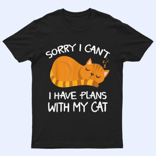 Retro Cat I'm Sorry I Can't I Have Plans With My Cat T Shirt