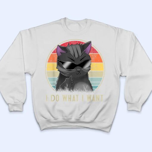 Retro I Do What I Want Cat  Funny Cat Lover T Shirt