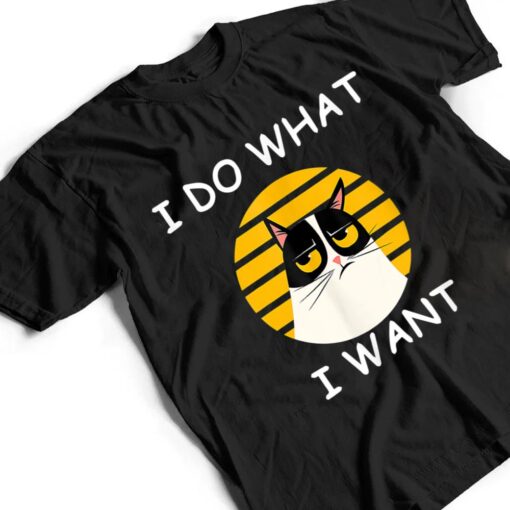 Retro I Do What I Want With My Cat Funny Cat Love T Shirt