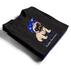 Retro In November We Wear Blue Pug Dog Diabetes Awareness T Shirt - Dream Art Europa