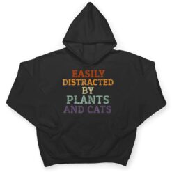 Retro Pet Cat Plant Lover Easily Distracted By Plants Cats T Shirt - Dream Art Europa