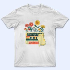 Retro Soul Flowers Wildflower Cat, Funny Cat  for Girls T Shirt