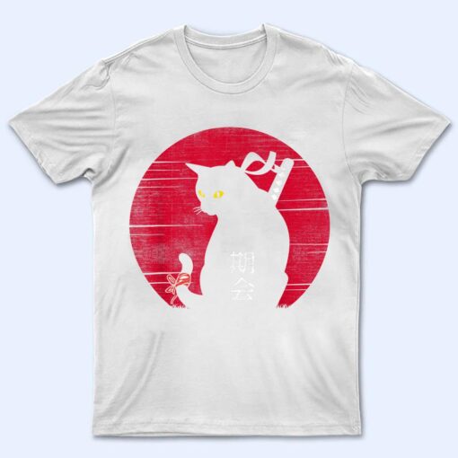 Retro Sunset Japanese Style Cat Kitten Lover - Funny Cat T Shirt