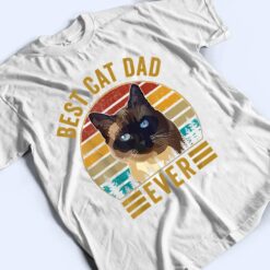 Retro Vintage Best Cat Dad Ever Fathers Day Siamese Cat T Shirt - Dream Art Europa