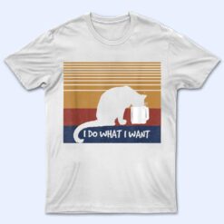 Retro Vintage I Do What I Want Funny Black Cat Ver 1 T Shirt