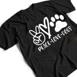 Retro Vintage Peace Love Dog Funny Dog Lover Gifts T Shirt - Dream Art Europa