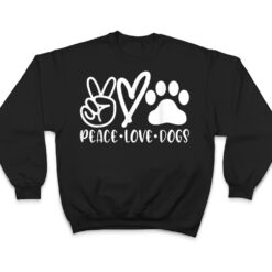 Retro Vintage Peace Love Dog Funny Dog Lover Gifts T Shirt - Dream Art Europa