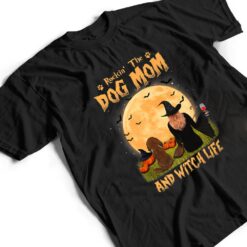 Rocking The Dog Mom Witch Long Haired Dachshund Halloween T Shirt - Dream Art Europa