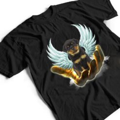 Rottweiler Golden Hand Heaven Wings Angel Guardian Dogs T Shirt - Dream Art Europa