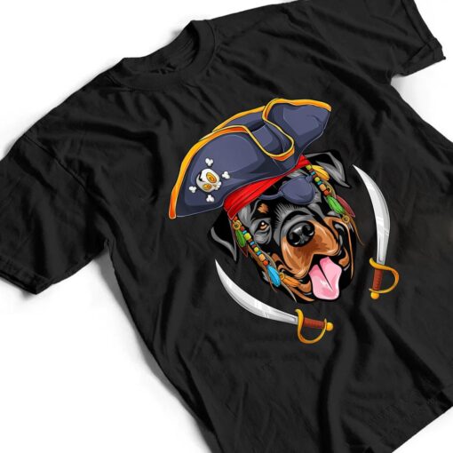Rottweiler Pirate Funny Halloween Rottie Dog T Shirt