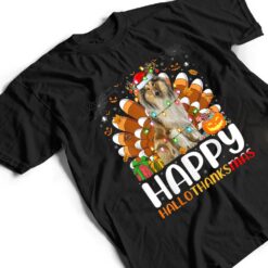 Rough Collie Dog Halloween Christmas Happy Hallothanksmas T Shirt - Dream Art Europa