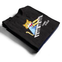 Sad Cat playing keyboard Game Over T Shirt - Dream Art Europa