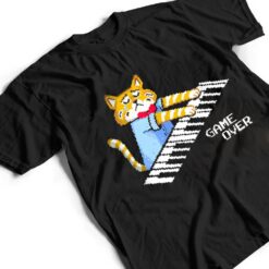 Sad Cat playing keyboard Game Over T Shirt - Dream Art Europa