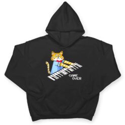 Sad Cat playing keyboard Game Over T Shirt - Dream Art Europa