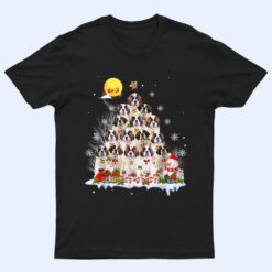 Saint Bernard Dog Lover Matching Santa Christmas Tree T Shirt