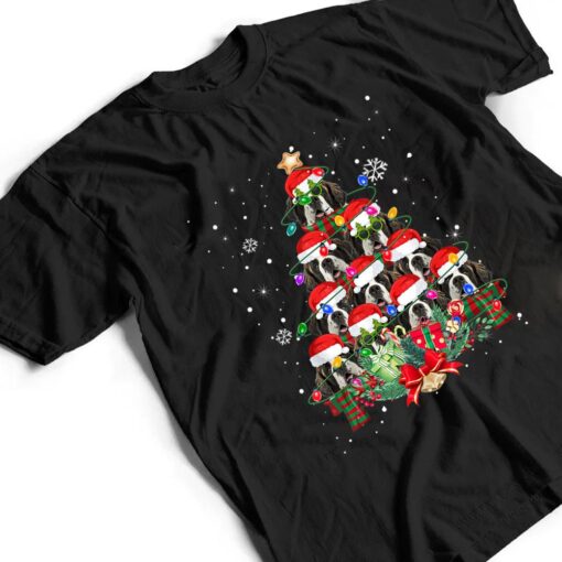 Saint Bernard Dogs Tree Christmas Pajama Xmas Dog Lover T Shirt
