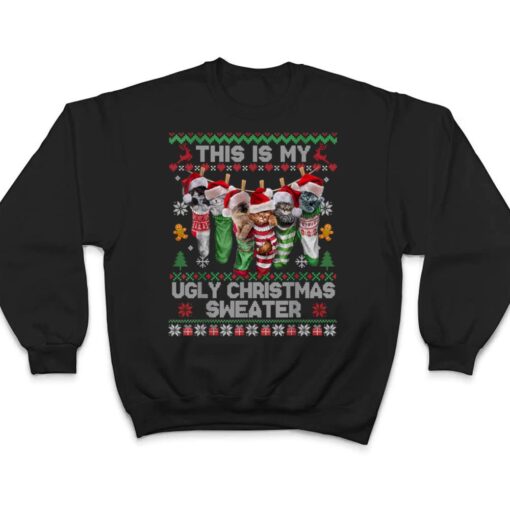 Santa Cats Pajama This is My Ugly Christmas Kittens Sweater T Shirt