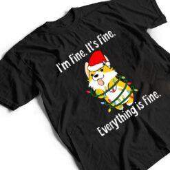 Santa Corgi Christmas Tree Light Pajama Dog X-mas Matching T Shirt - Dream Art Europa