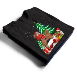 Santa Riding Newfoundland Dog Theme Christmas Newfoundland T Shirt - Dream Art Europa