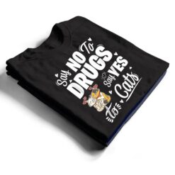 Say No To Drugs Say Yes To Cats Red Ribbon Week T Shirt - Dream Art Europa