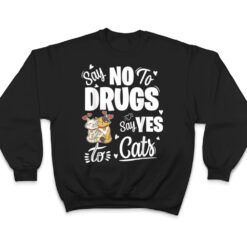 Say No To Drugs Say Yes To Cats Red Ribbon Week T Shirt - Dream Art Europa