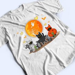 Scary Halloween Black Cat T Shirt - Dream Art Europa