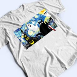 Scary Night Cat Starry Night Cat Halloween Pumpkin Art T Shirt - Dream Art Europa