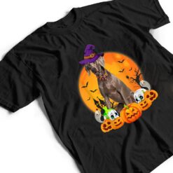 Scary Pumpkin Skull Witch Weimaraner Dog Halloween T Shirt - Dream Art Europa