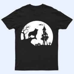 Schipperke Dog Moon Silhouette Funny Halloween Costume T Shirt