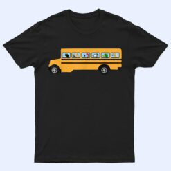 School Bus With Cat, Dog and Other Funny Animals T Shirt