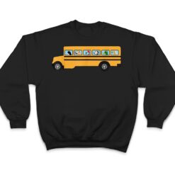 School Bus With Cat, Dog and Other Funny Animals T Shirt - Dream Art Europa