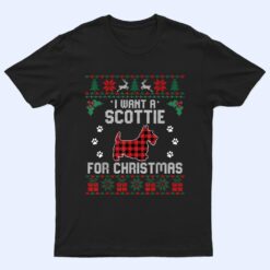Scottie Dog Lover Xmas Gifts Funny Ugly Christmas T Shirt