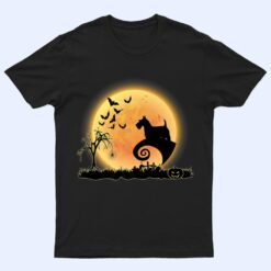 Scottish Terrier Scary And Moon Dog Funny Halloween Costume T Shirt