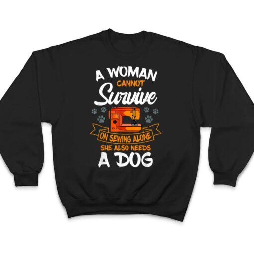 Sewing Dog Lover Sew Fabric Sewer Tailor Stitcher Sewist T Shirt