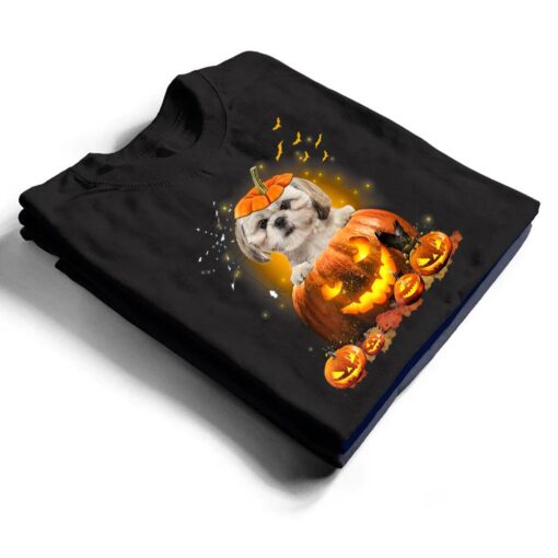 Shih Tzu Pumpkin  Funny Cute Dog Lover Halloween T Shirt