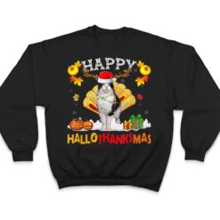 Siamese Cat Halloween Hanksgiving Christmas Hallothanksmas T Shirt - Dream Art Europa