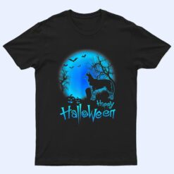 Siberian Husky Dog in The Moon Halloween Costume T Shirt