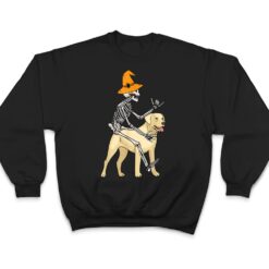 Skeleton Riding Dog Lazy Halloween Costume Puppy Doggie T Shirt - Dream Art Europa