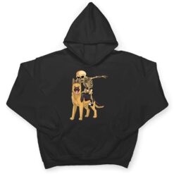 Skeleton Riding German Shepherd Lazy Halloween Costume Dog T Shirt - Dream Art Europa