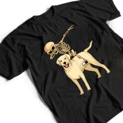 Skeleton Riding Labrador Lazy Halloween Costume Cute Lab Dog T Shirt - Dream Art Europa